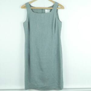 Max Mara Size 4 Dress 100% Linen Sheath Office Preppy Old Money Minimal Capsule